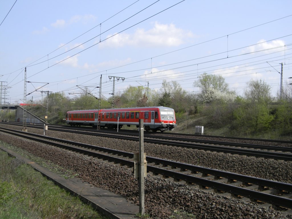 Baureihe 928 440 am 07.04.2011 in Fulda richtung Gersfeld